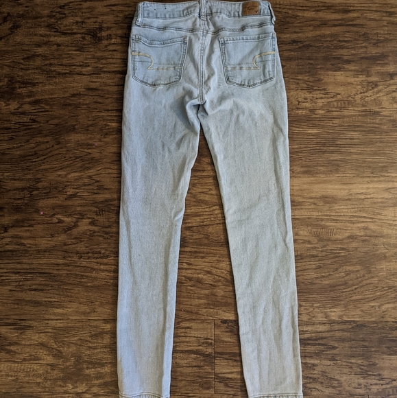 American Eagle Outfitters Skinny Jeans Tinted Pink - Picture 3 of 8